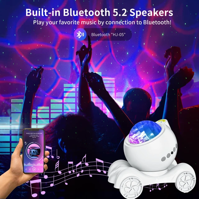 Alt view image 5 of 6 - Galaxy Projector Night Light, Star Bluetooth Speaker, Solid White 33 Dynamic Light Effects, 8 Soothing White Noises, Remote Timer, 360° Adjustable Projection Angle, Ideal Gift, Home Decor