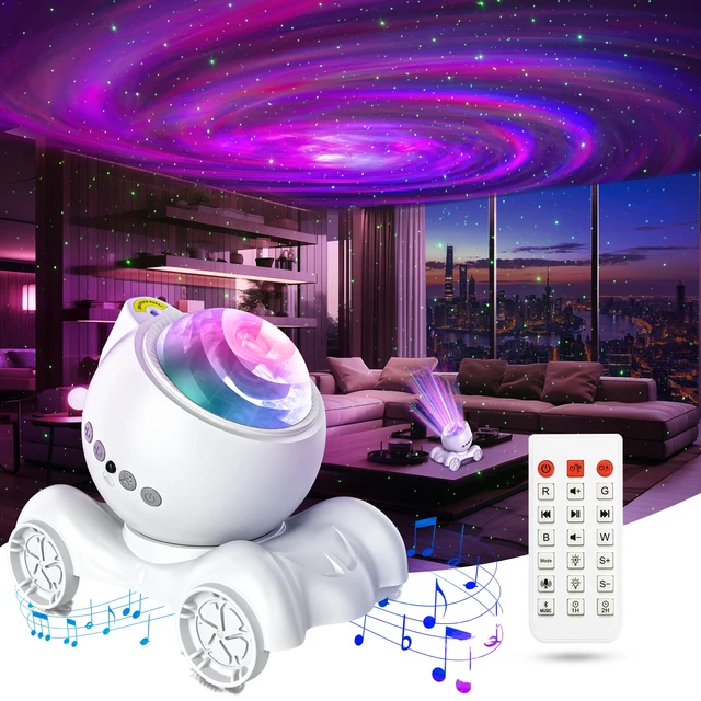 Main image of Galaxy Projector, Star Aurora Night Light Bluetooth Speaker, White 33 Dynamic Light Effects, 8 Soothing White Noises, Remote Timer, 360° Adjustable Projection Angle, Ideal Gift, Home Decor