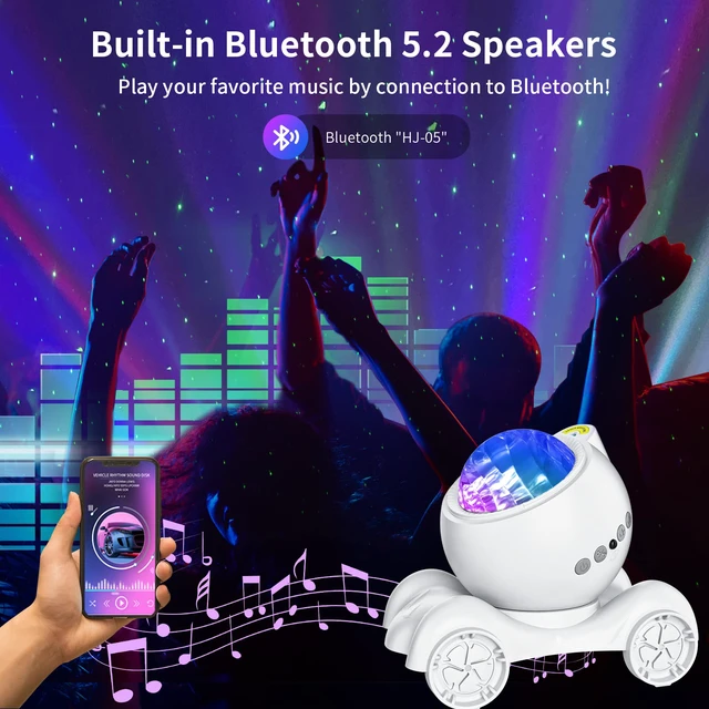 Alt view image 4 of 6 - Aurora Light Projector Northern Lights Bluetooth Speaker, Pure White 33 Dynamic Light Effects, 8 Soothing White Noises, Remote Timer, 360° Adjustable Projection Angle, Ideal Gift, Home Decor