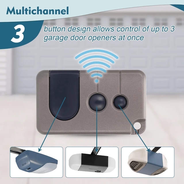 Alt view image 5 of 7 - for Sears Craftsman Garage Remote Keypad,for Red/Orange Learn ONLY(97-05) 3-button keychain remote& universal keypad, replace 53680 139.53680 139.53681 HBW1255 CMXZDCG440