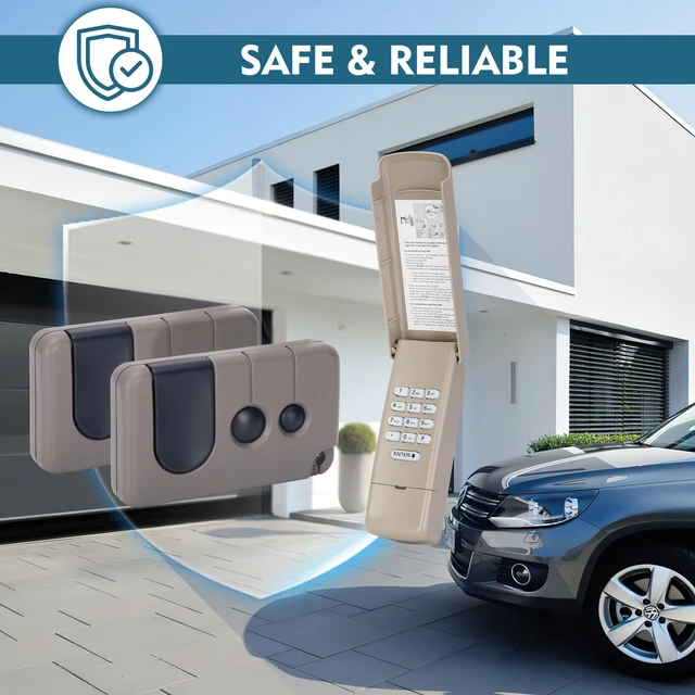 Alt view image 7 of 7 - for Sears Craftsman Garage Remote Keypad,for Red/Orange Learn ONLY(97-05) 3-button keychain remote& universal keypad, replace 53680 139.53680 139.53681 HBW1255 CMXZDCG440