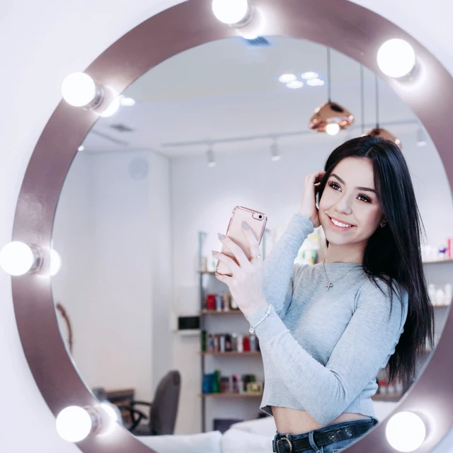 Alt view image 6 of 7 - G25 LED Vanity Light Bulbs for Bathroom, Globe Bulb 40W Equivalent 5000K Daylight White, E26 Base Round Bulb for Makeup Mirror, 6W LED Replaces 40W Bulb, 600LM, Non-Dimmable, 8 Pack