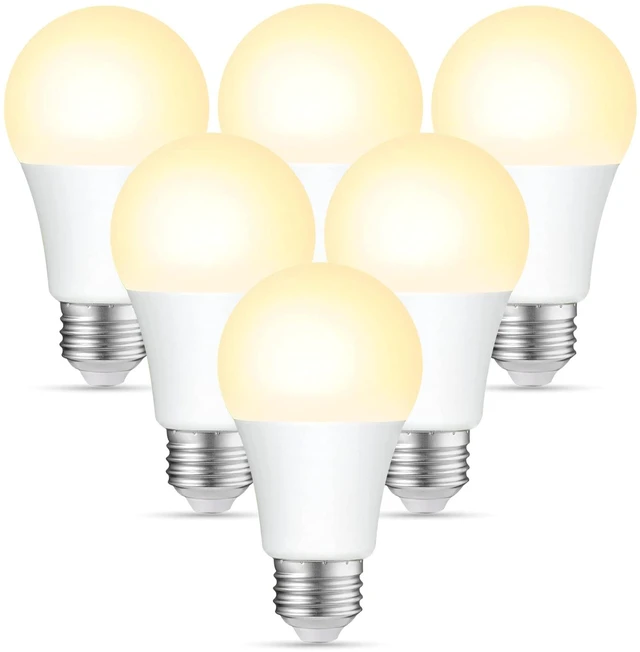 Main image of A19 LED Light Bulbs Dimmable,75W Equivalent 1000 Lumens, 2700K Soft White, E26 Base, 15000-Hour Lifespan, 11.5W Energy Saving LED Bulbs, Ideal for for Living Room & Bedroom Lighting, 6 Pack