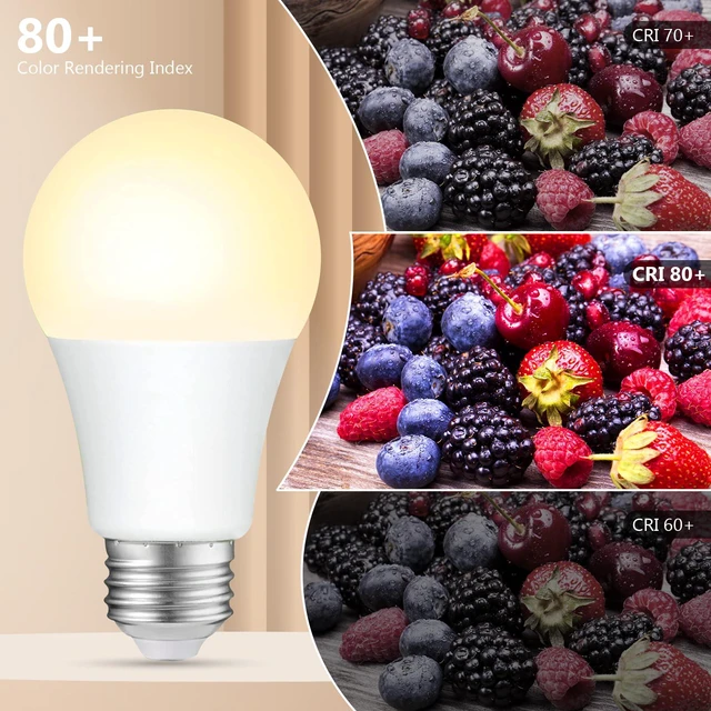 Alt view image 4 of 7 - A19 LED Light Bulbs Dimmable,75W Equivalent 1000 Lumens, 2700K Soft White, E26 Base, 15000-Hour Lifespan, 11.5W Energy Saving LED Bulbs, Ideal for for Living Room & Bedroom Lighting, 6 Pack