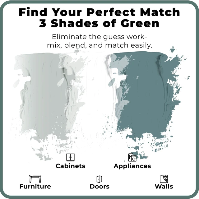 Alt view image 4 of 7 - Touch-Up Paint | Matte Finish for Cabinets, Walls, Doors & Furniture | Multi-Tone Green Repair Kit | Quick-Dry, Self-Priming, Low-Odor, Eco-Friendly | No-Sanding or Primer Needed | 3 Pack