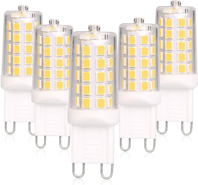 Main image of G9 LED Bulb Dimmable 4W 4000K Neutral White 5 Pack Replacement 40W G9 Halogen Light Bulb T4 Bi-pin Base 450LM Ceramic Base Great for Office, Reading, Kitchen, Desk Lamp