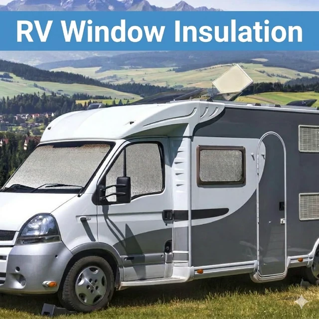 Alt view image 3 of 6 - Double Reflective Insulation RV Window Insulation for Summer Heat Reflective Window Film for Roof, Car, Garage Doors, 24 in X 10 FT
