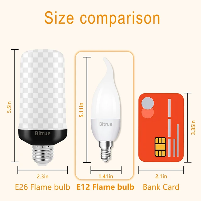 Alt view image 2 of 6 - LED Flickering Bulbs, 3 Modes Flickering Effect, E12 Chandelier Base Candle Flicker Bulb, Flicker Light Bulbs for Halloween Home Decor (E12-6 Pack)