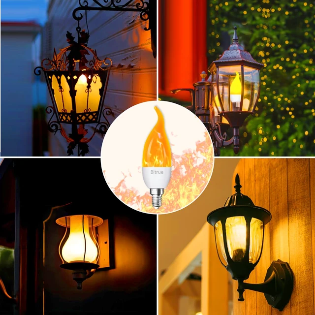 Alt view image 5 of 6 - LED Flickering Bulbs, 3 Modes Flickering Effect, E12 Chandelier Base Candle Flicker Bulb, Flicker Light Bulbs for Halloween Home Decor (E12-6 Pack)