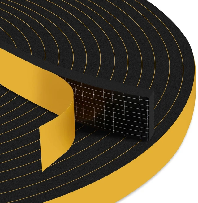 Main image of 33Ft Door Weather Stripping, (1 in x 1/4 in), Strong Adhesive, Sound Proof, Door Insulation, Weatherproof Foam Tape for Doors, Weatherstripping for Doors Frames, Windows