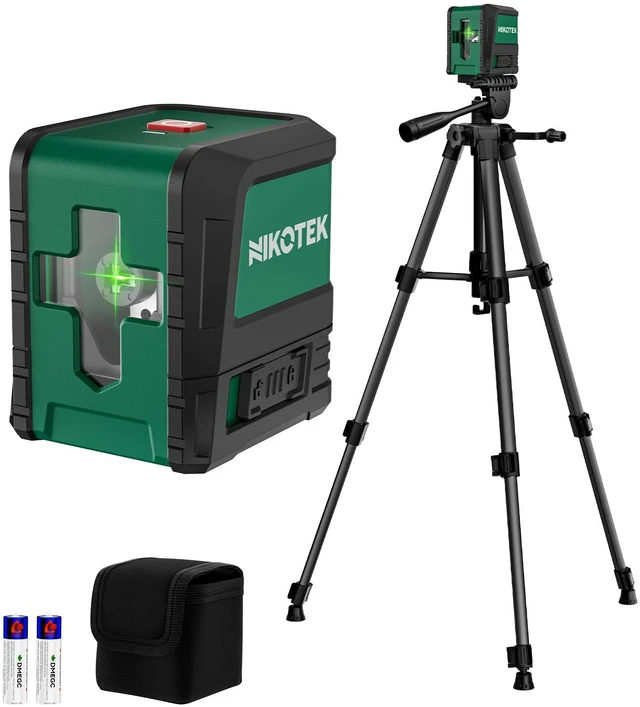 Main image of Laser Level, Self-leveling Green Line Laser With Horizontal and Vertical Lines for Construction and Picture Hanging, Battery Included (NK02GT1)