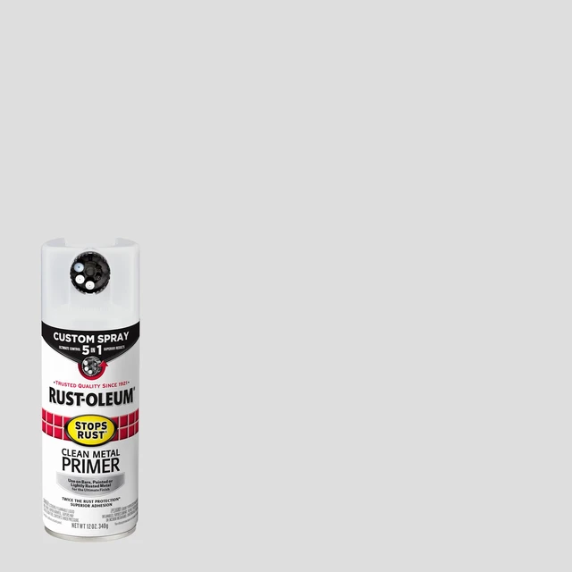 Alt view image 2 of 7 - Stops Rust Custom Spray 5-in-1 Clean Metal Primer, Flat White Maximum Adhesion Rust Prevention Fast Dry Custom Spray Dial 5-in-1 6 Pack
