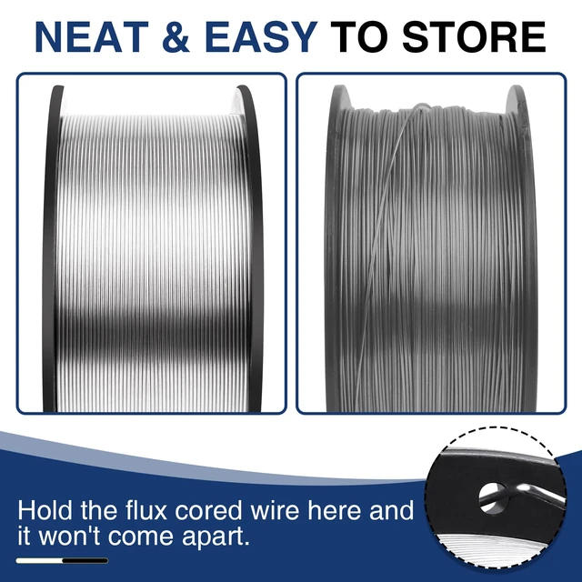 Alt view image 6 of 7 - 1 Pack 030 Flux Core Welding Wire, E71T-GS Mig Welding Wire Gasless Mild Carbon Steel Mig Welding Wire, 10 Lb Flux Core Wire Compatible with Most Welder