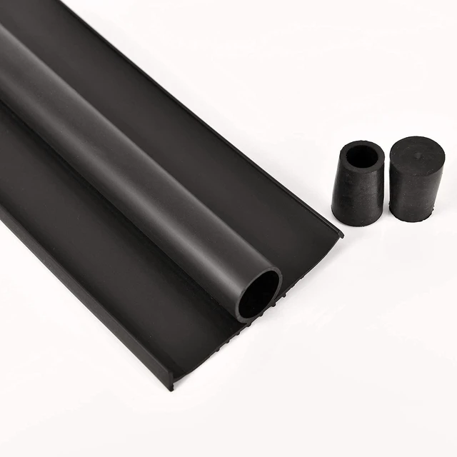 Alt view image 3 of 7 - Garage Door Bottom Seals Weatherproof Weather Stripping Threshold Buffering Sealing High Performance EPDM Rubber Resistance Gasket Black 5/16 Inch T-End, 16FT Long