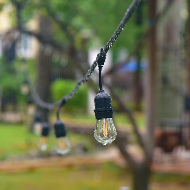 Alt view image 5 of 7 - 15 Pack S14 LED Outdoor String Light Replacement Bulbs, Warm White 1W 120V, E26 Base, Shatterproof, Waterproof, 11W Equivalent Incandescent Bulbs for Patio Backyard Garden Cafe Bistro Deck