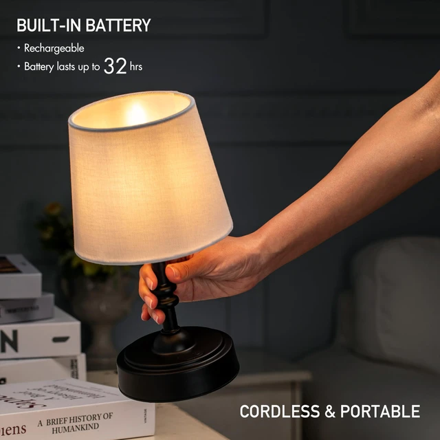 Alt view image 2 of 7 - OBright Seraph mini Cordless LED Table Lamp with Dimmer (Oil Rubbed Bronze)