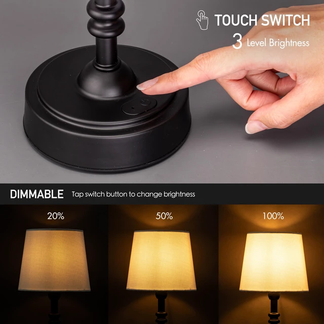 Alt view image 4 of 7 - OBright Seraph mini Cordless LED Table Lamp with Dimmer (Oil Rubbed Bronze)