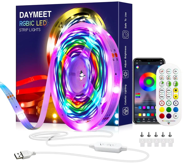 Main image of Led Lights for Bedroom, 33ft Led Chasing Effect Dream ICRGB Light Strip, USB Smart Light Strips APP Control Music Sync Color Changing Led Strip Lights with Remote for Home christmas Decoration