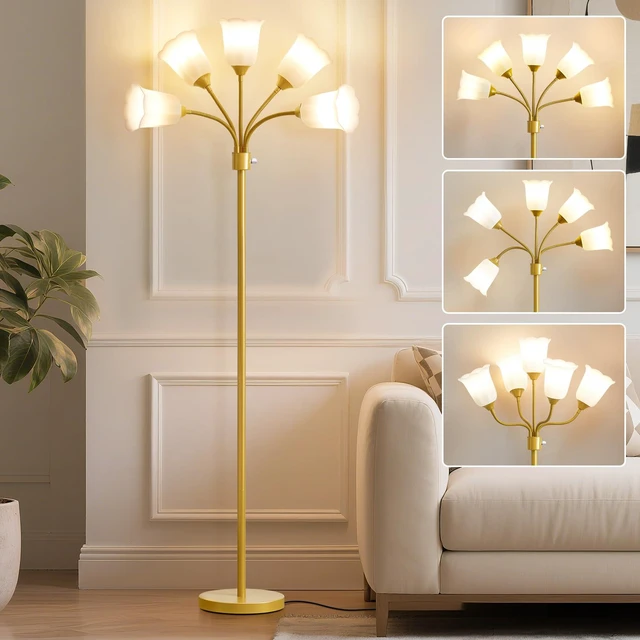 Main image of Medusa Floor Lamp, Multi Head Modern Tall Lamp for Living Room Standing Lamps with Adjustable Gooseneck Lamps for Kids Room & Bedroom Bulb Not Included
