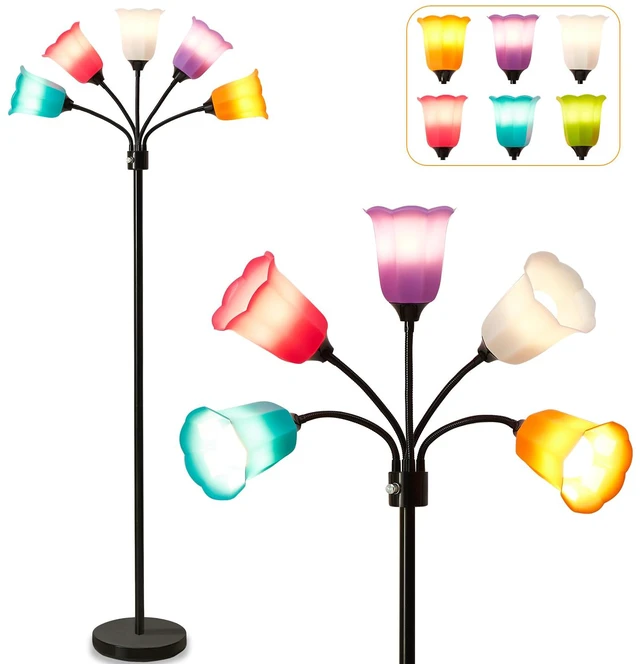 Main image of Medusa Floor Lamp, Multi Head Modern Tall Lamp for Living Room Standing Lamps with Adjustable Gooseneck Lamps for Kids Room & Bedroom Bulb Not Included