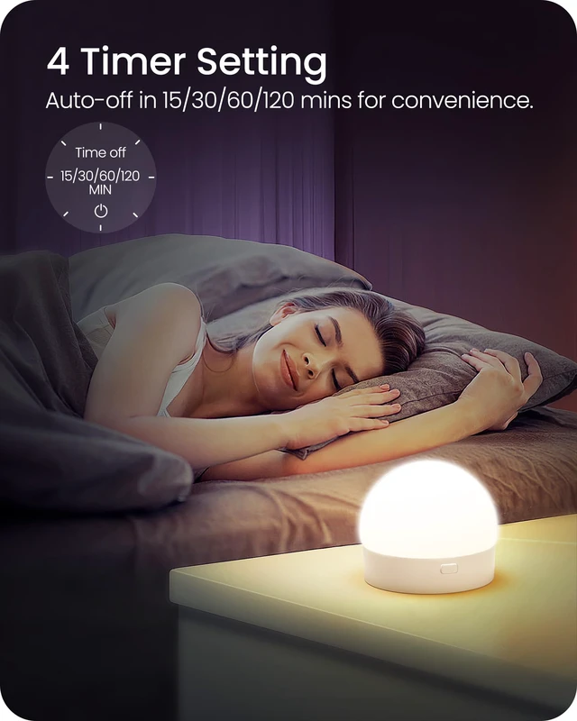Alt view image 5 of 7 - Rechargeable Light Bulbs with Remote Control 4 Packs, Battery Operated Light Bulbs with Timer & 3 Color Temperature, Dimmable Detachable Wireless LED Bulb for Lamp, Non-Hardwired, W01YBP406