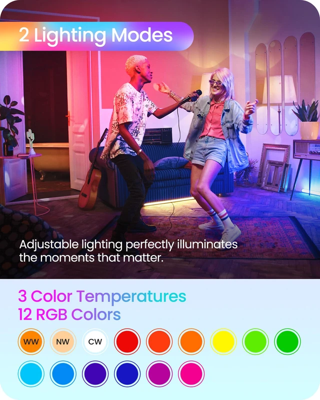 Alt view image 7 of 7 - Rechargeable Light Bulbs with Remote Control, 4 Packs E12 Battery Operated Light Bulbs, 3 Timer 15 Colors Selectable, Dimmable Wireless RGB LED Bulb, Non-Hardwired, R08YBP405