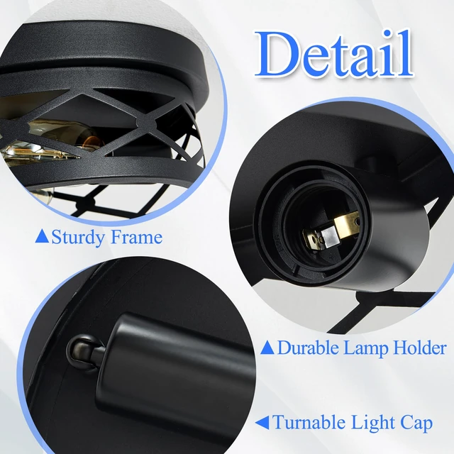 Alt view image 6 of 7 - Flush Mount Ceiling Light Fixture for Hallway,2-Light Black Hallway Light Fixtures Ceiling,Light Fixtures Ceiling Mount for Kitchen,Farmhouse,Hall (2 Pack)