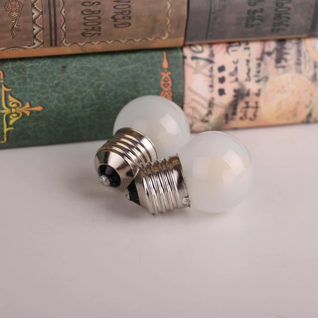 Alt view image 4 of 7 - G40 1.5w Dim Led Bulb Equal 15 Watt Light Bulbs Bright White 6000k Standard E26 Base Frosted Glass for Home Decorative, Fridge Freezer Lamp,String Light CRI 90+, 150lm,4 Pack