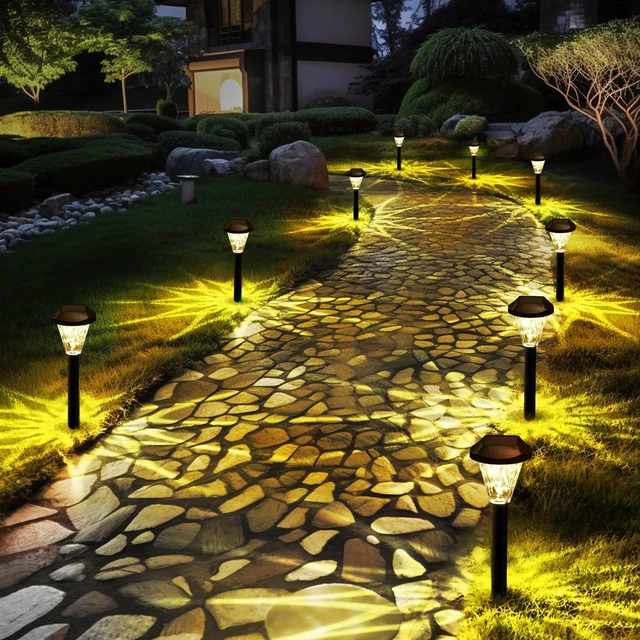 Main image of 16 Pack Solar Lights Outdoor Waterproof, Solar Garden Lights Outdoor Solar Lights for Yard, Yard Decorations Outdoor for Pathway, Patio, Garden, Driveway, Lawn, and Landscape(Warm White)