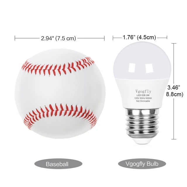 Alt view image 5 of 7 - 3W LED Bulb Equivalent 25 Watt Light Bulbs, A15 Daylight 5000K Energy Saving Low Watt E26 Base Bulb for Home Bedroom(4-Pack)