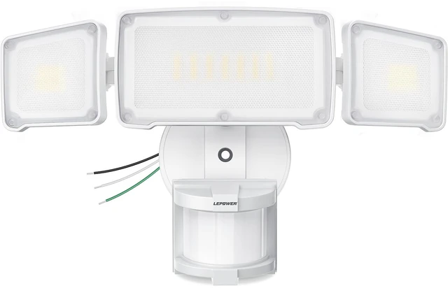 Main image of LED Security Light Motion Sensor Outdoor Lights, Bright 38W 4200LM 72 FT Range, IP65, Easy to Install, 180° Motion Sensor, 5500K, 3 Head Detected Waterproof Flood Light for Garage, Yard, Porch