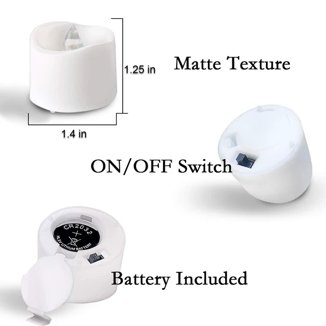 Alt view image 3 of 7 - 12-Pack Battery Tea Lights with Timer Built in, Auto-On 6H Daily Flickering Flameless LED Tealight Votive Candles for Candle Holders, Pumpkins, Lanterns and Fall Decor, No Remote