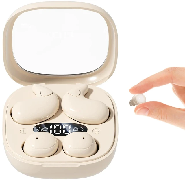 Main image of Mini Invisible Earbuds, Wireless Sleep Earbuds for Sleeping, Small Flat Hidden Earbuds for Side Sleepers, Discreet in-Ear Headphones for Small Ear Canals, Women & Work (Skin)