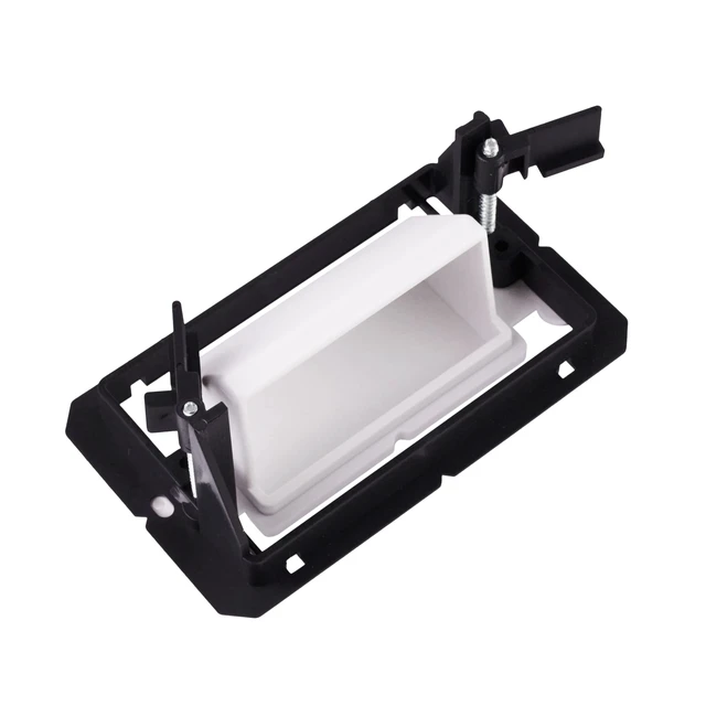 Alt view image 7 of 7 - TRADESAFE Recessed Cable Wall Plate to Hide TV Cords, Side Opening, 2 pcs For In-Wall Cable Management, White Single Gang Side Opening Plate with Low Voltage Mounting Bracket, ETL-Listed