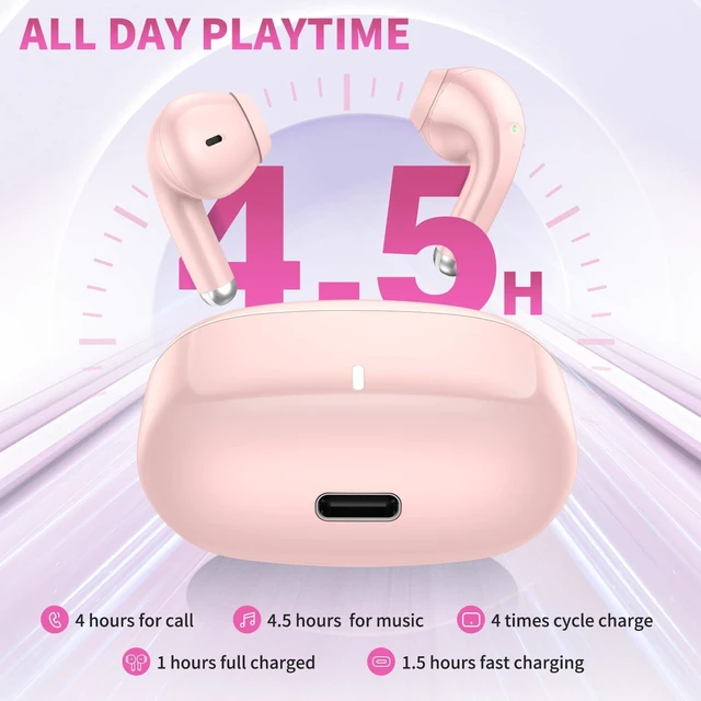 Alt view image 2 of 7 - True Wireless Earbuds for iPhone 18 Pro Max 17 16 15 14 13 12 11 XS Bluetooth 5.3 Headphone with HD Mic Noise Isolation HiFi Stereo EarphoneS for Samsung Galaxy S26 S25 S24 FE S23 S22 S21 Ultra