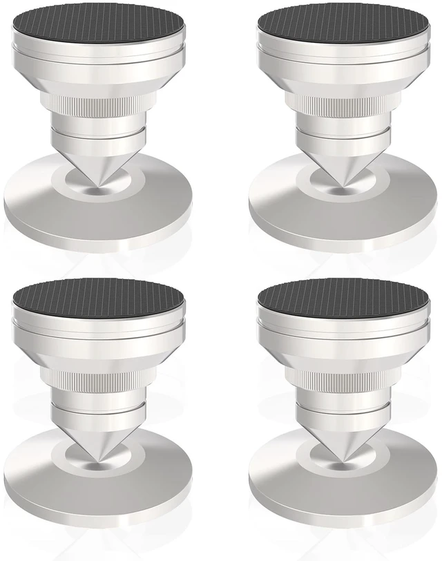 Main image of Adjustable Turntable Spike Pads,Stainless Steel,4 Sets Spikes & Pads, Floor Protector, Shock Absorber Base for Amplifier, CD/DVD, Recorder, DAC etc