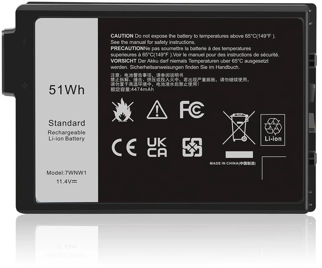 Main image of 7WNW1 Laptop Battery Replacement for Dell Latitude 5424/5420/7424 Rugged Extreme, P85G P85G001 P86G P86G001 DMF8C GK3D3 6NNCF DP3KF