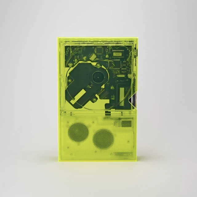 Alt view image 2 of 2 - Cp2 Book Case (Neon Yellow) / CD Player Case Storage Interior Decor Scratch-Resistant Full Protection