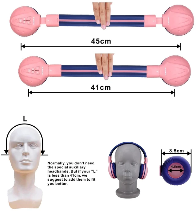 Alt view image 7 of 7 - 2Pack Wireless Kids Headphones with Share Port, Bluetooth 6.0 w/Mic 75/85/94dB Volume Limit, Durable & Foldable Stero Headsets w/Travel Case for School iPad Tablet Toddler Teens, USB C Charging