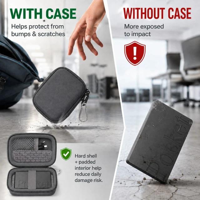 Alt view image 5 of 7 - Hard Case Compatible with Pocket Personal AI Assistant, AI Voice Recorder Protective Carrying Case (Deep Grey)