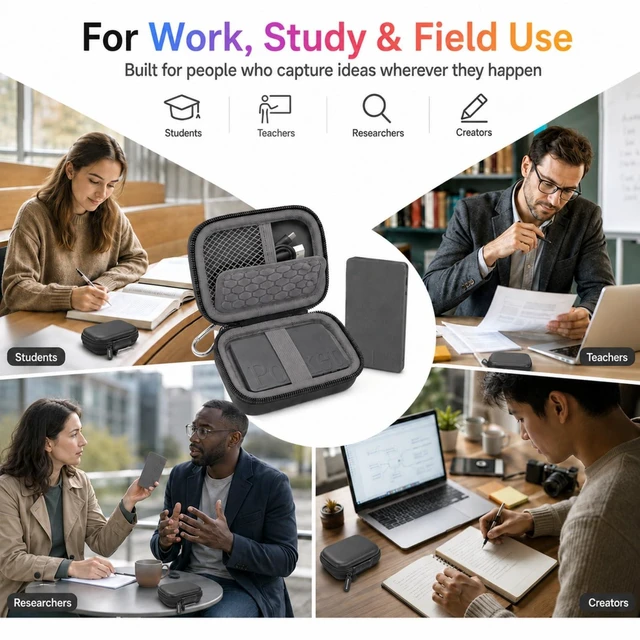 Alt view image 6 of 7 - Hard Case Compatible with Pocket Personal AI Assistant, AI Voice Recorder Protective Carrying Case (Deep Grey)