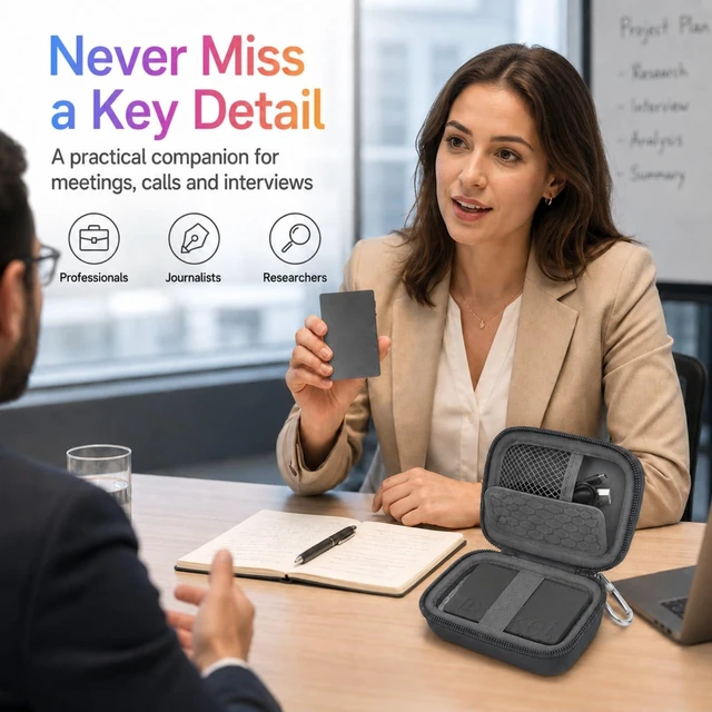 Alt view image 7 of 7 - Hard Case Compatible with Pocket Personal AI Assistant, AI Voice Recorder Protective Carrying Case (Deep Grey)