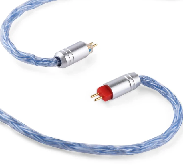 Alt view image 2 of 3 - Tripowin Zonie 16 Core Silver Plated IEM Cable, 2pin 0.78mm, 4.4mm 1.25m SPC in Ear Monitor Wire, Earphone Upgraded Cords for 7hz Zero:2 Orchestra Lite Cadenza Hype4 Supermix4, Blue