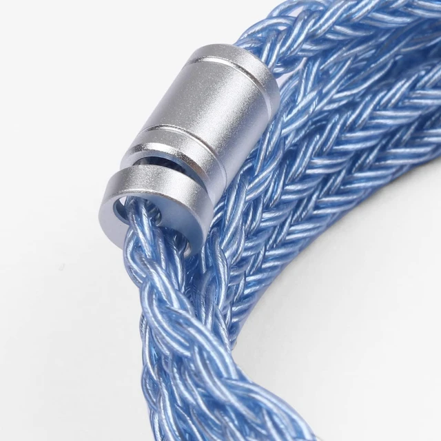 Alt view image 3 of 3 - Tripowin Zonie 16 Core Silver Plated IEM Cable, 2pin 0.78mm, 4.4mm 1.25m SPC in Ear Monitor Wire, Earphone Upgraded Cords for 7hz Zero:2 Orchestra Lite Cadenza Hype4 Supermix4, Blue