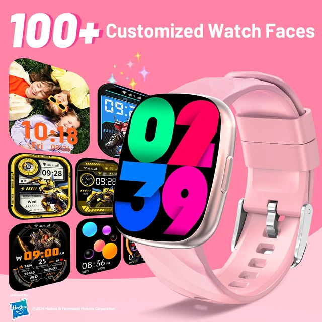 Alt view image 4 of 7 - Kids Smart Watch for Boys & Girls, 1.78" HD Touchscreen Fitness Tracker with Heart Rate & Sleep Monitor, Sports Activity Watch with Pedometer, Birthday Gift for 5-16 Year Olds (Arcy-Pink)
