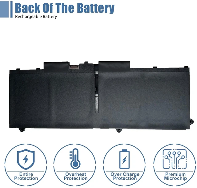 Alt view image 4 of 6 - FK0VR Laptop Battery Replacement for Dell Latitude 5530 7530 5330 7330 5430 7430 2-in-1 Precision 3570 Series H4PVC 8WRCR 0Y86WG 78FWY 51R71 8P81K Y86WG HFN8K P133G P134G 15.2V 58Wh 3625mAh