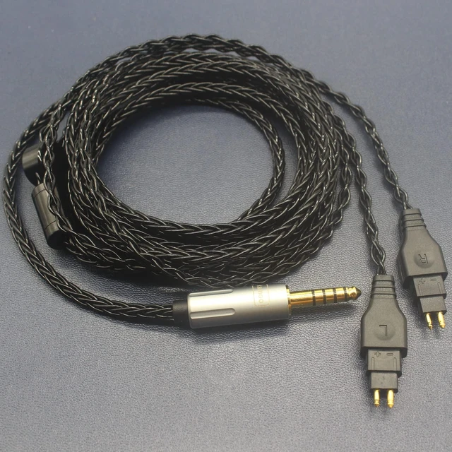 Alt view image 3 of 7 - 4.4mm Balanced Cable Replacement Upgrade Cord Compatible with Sennheiser HD600 HD650 HD660S HD660S2 HD6XX HD580 HD58X Headphones Silver Plated Copper Cable 5ft/1.5m