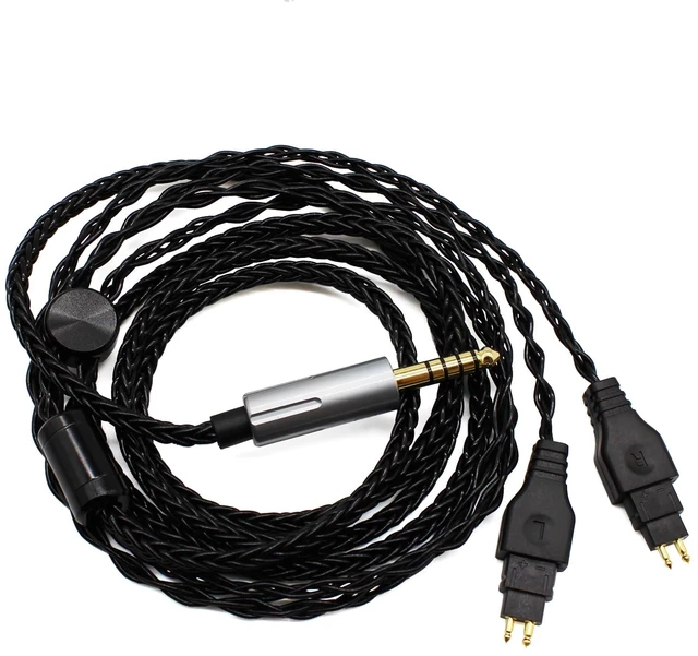 Alt view image 5 of 7 - 4.4mm Balanced Cable Replacement Upgrade Cord Compatible with Sennheiser HD600 HD650 HD660S HD660S2 HD6XX HD580 HD58X Headphones Silver Plated Copper Cable 5ft/1.5m