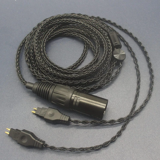 Alt view image 3 of 7 - 4 Pin XLR Balanced Cable Replacement Upgrade Cord Compatible with Sennheiser HD600 HD650 HD660S HD660S2 HD6XX HD580 HD58X Headphones Silver Plated Copper 6.5ft/2m