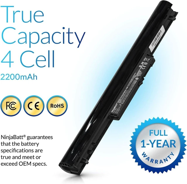 Alt view image 4 of 7 - Battery for HP VK04 695192-001 15-B142DX 14-B109WM 15-B129WM Fits HSTNN-YB4D 694864-851 14-C050NR 15-B119WM 14-B120DX 15-B123CL 14-B015DX 14-B019US 4 cells 2200mAh 32Wh 14.4V
